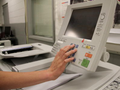 Student using copier