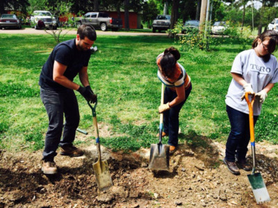 Landscaping Students